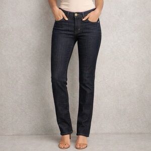 Rich and Skinny Sleek Dark Wash Straight Jeans Size 29 Mid Rise Slim Fit